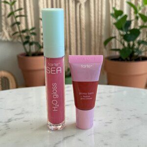 Tarte Lip Gloss Bundle X2 Sea H2O Gloss in Room Service Shade & Glossy Balm